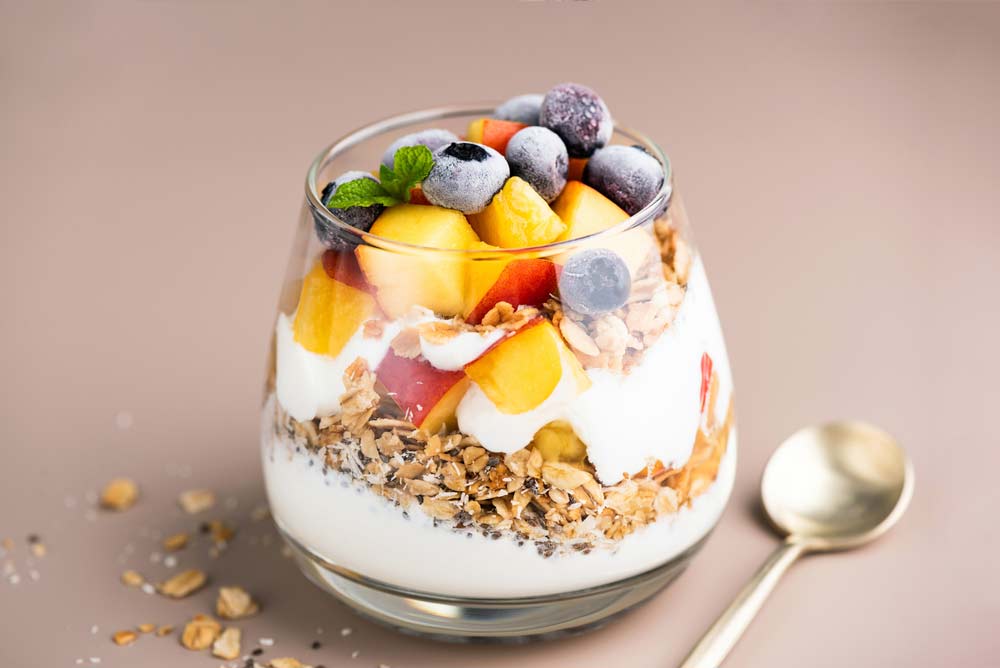greek and yogurt fruit