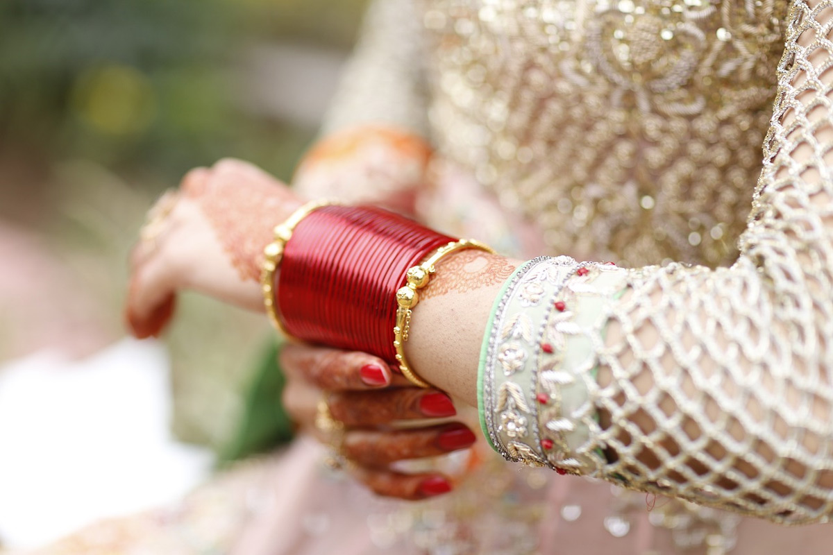 red bangles on hartalika teej