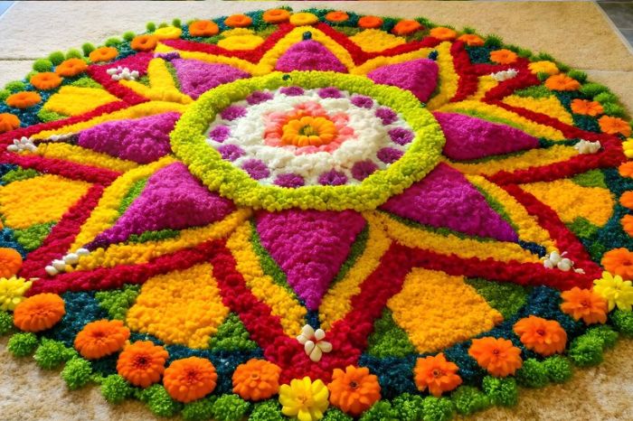 star rangoli  inside