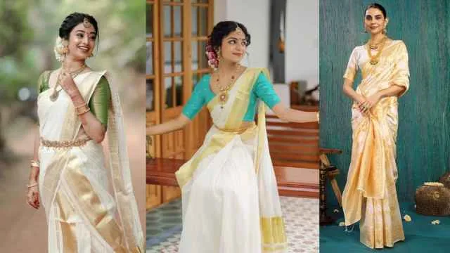 Onam Sarees For 2025: Elegant and Traditional White Kasavu Designs