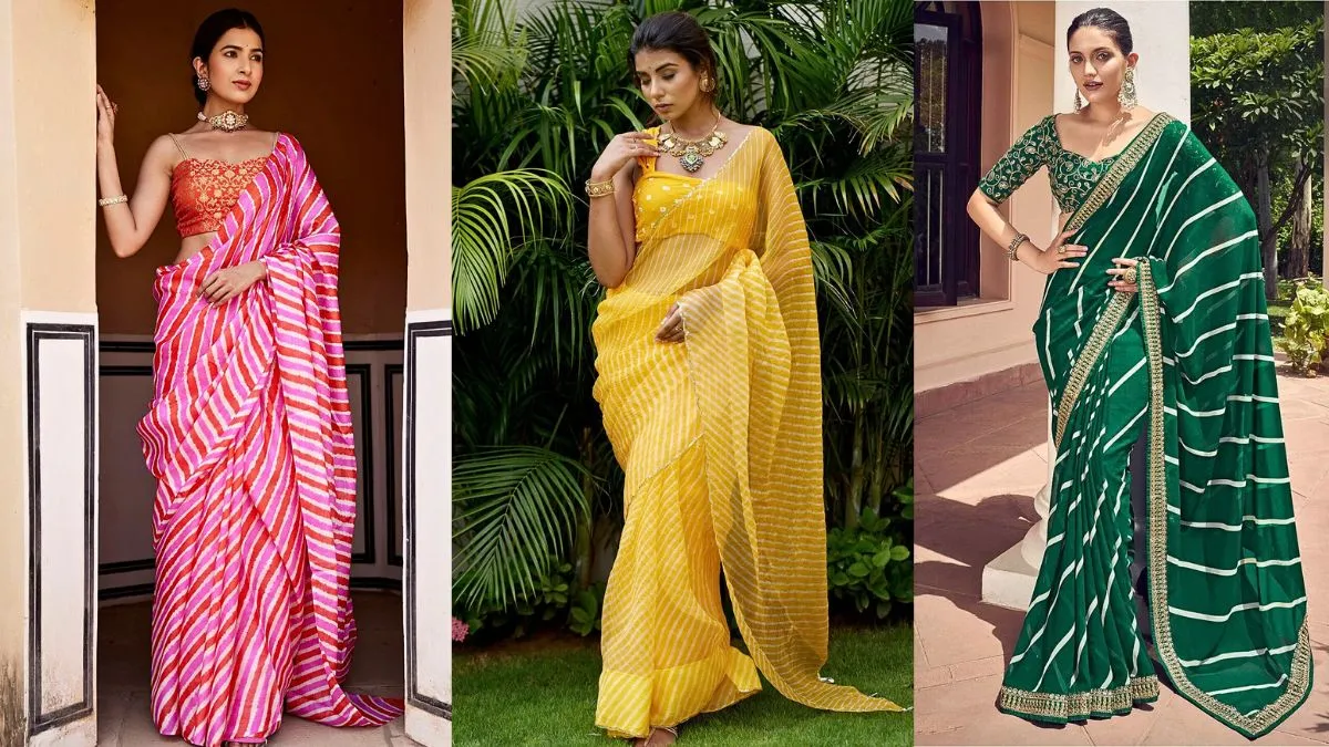 Leheriya Sarees  Designs For Teej 