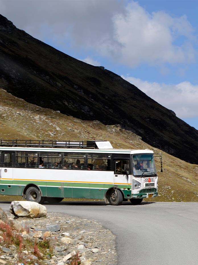 Himachal Roadways Bus Tata in Hills (35) | India Buses