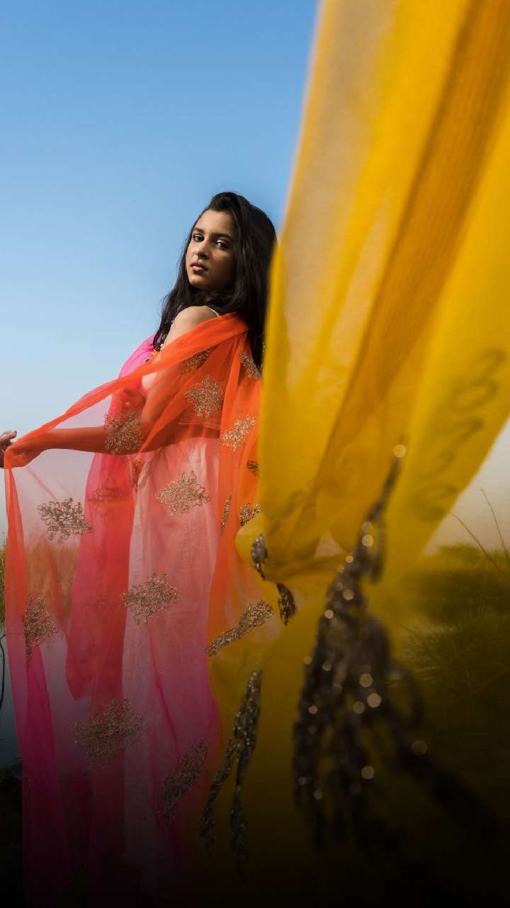 BRIDAL LEHENGA Red Shaded Net 90 paneled Lehenga with decorative Mogul  buttas lined with cutwork Velve… | Indian bridal lehenga, Indian fashion,  Indian bridal wear