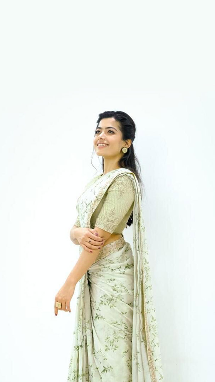 Rashmika Mandanna in Yellow Saree | Sarees for girls, Plus size models,  Stylish sarees