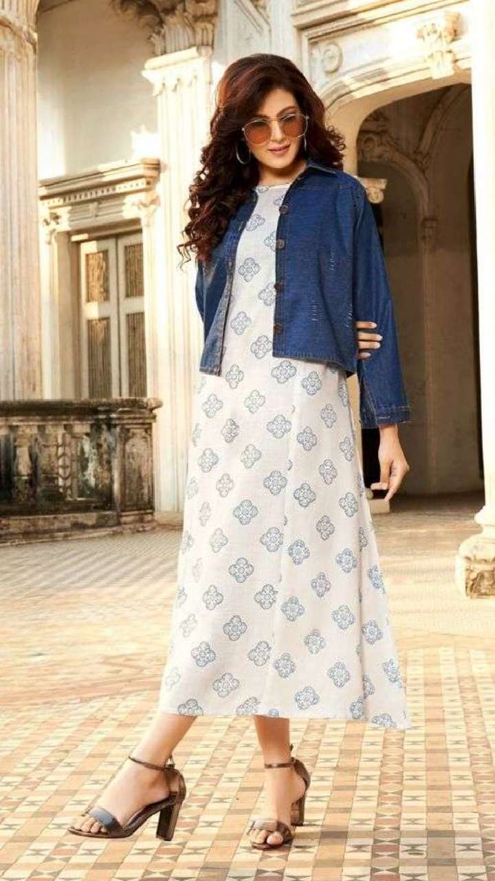 Elegant Jacket Style Kurti To Flaunt This Monsoon