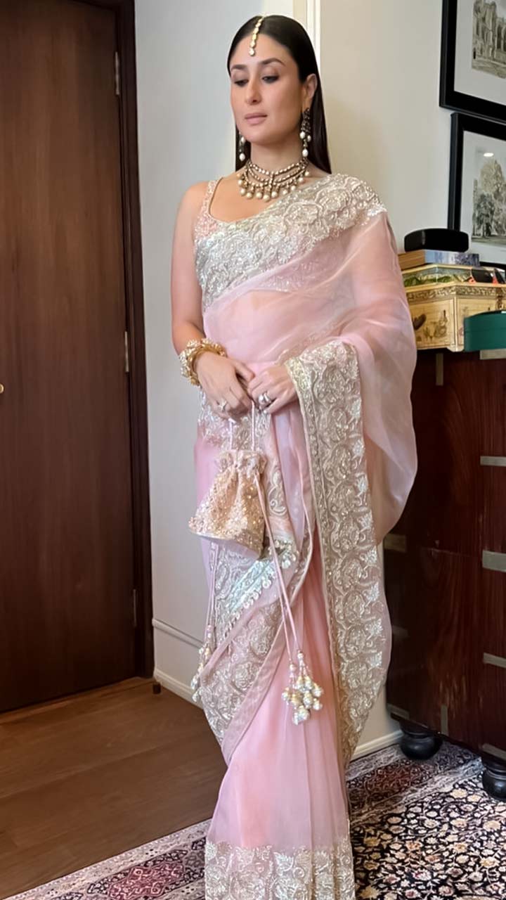 Kareena kapoor white saree best sale