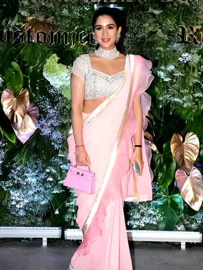 Radhika Merchant, the youngest daughter-in-law in the Ambani family,  carried a silver-colored Hermes Kellymorphose bag, one of the most l... |  Instagram